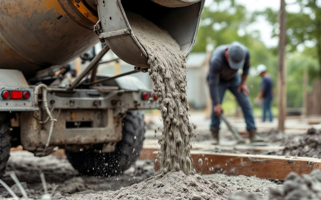 Bombeo de concreto con bomba estacionaria profesional